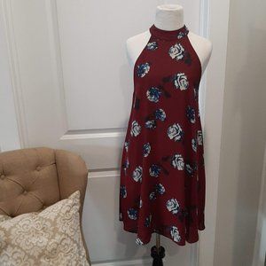 Coveted Clothing Cabernet & Blue Rose Cocktail Dress